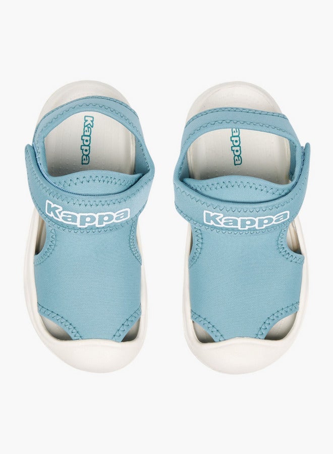 Kappa Girls' Logo Print Sandals with Hook and Loop Closure - Image 2