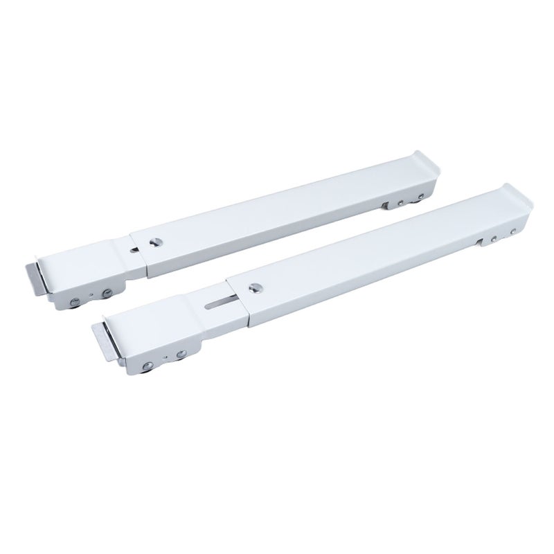 2PCS Furniture Appliances Rollers Iron Extendable Mobile Washing Machine Base Fridge Stand Dolly Movers with 24 Roller for Dryers Dishwashers White - Image 3