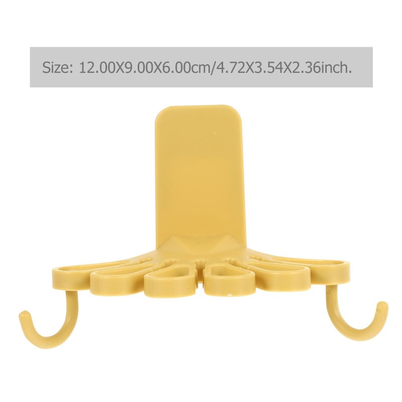 حامل منشفة دوار على شكل زهرة صفراء مثبت على الحائط منظف مطبخ بدون خطاف حفر - Image 3