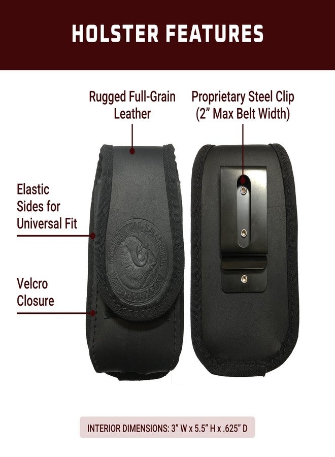 Occidental Leather Clip-On Expandable Phone Holster - Black - Made in USA - Image 3