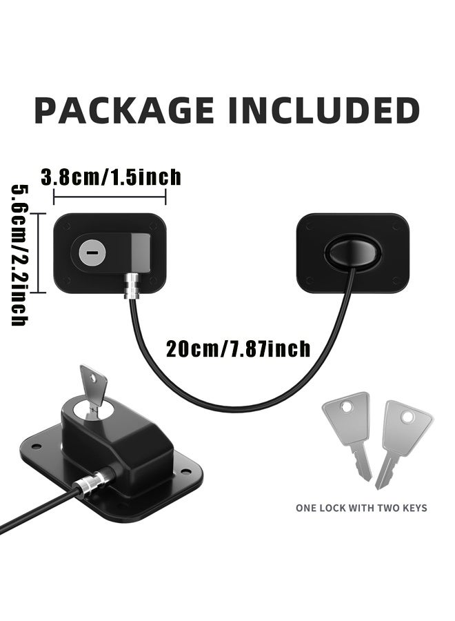 Refrigerator Lock , Fridge Lock with Silicone Wire Protection Fridge Locks for Kids Easy to Use and Install Fridge Locks(Black) - Image 2