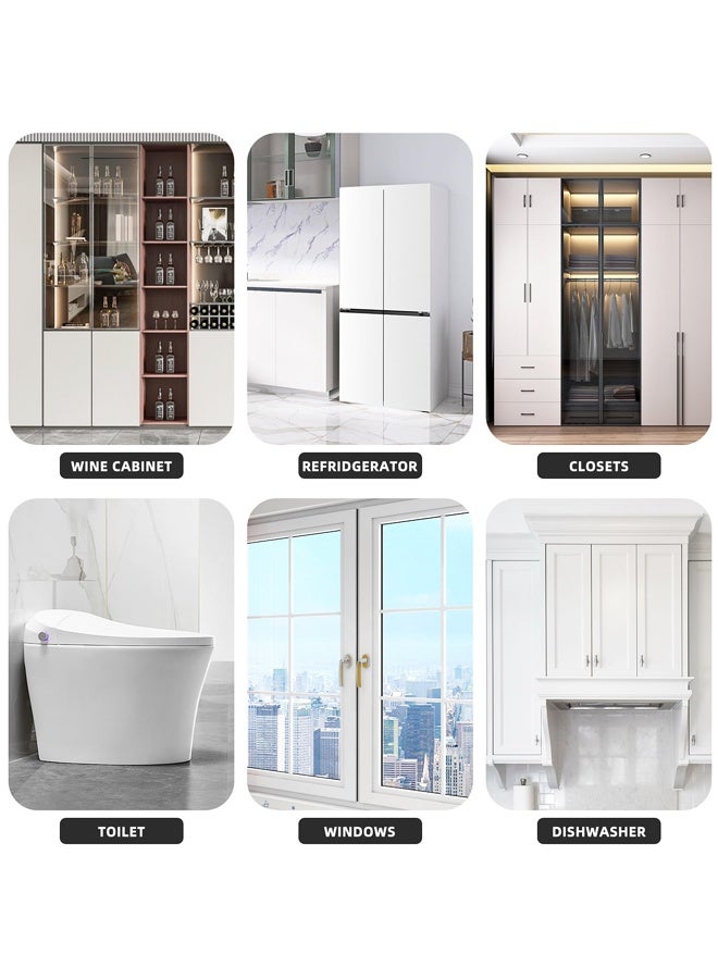 Refrigerator Lock , Fridge Lock with Silicone Wire Protection Fridge Locks for Kids Easy to Use and Install Fridge Locks(Black) - Image 5