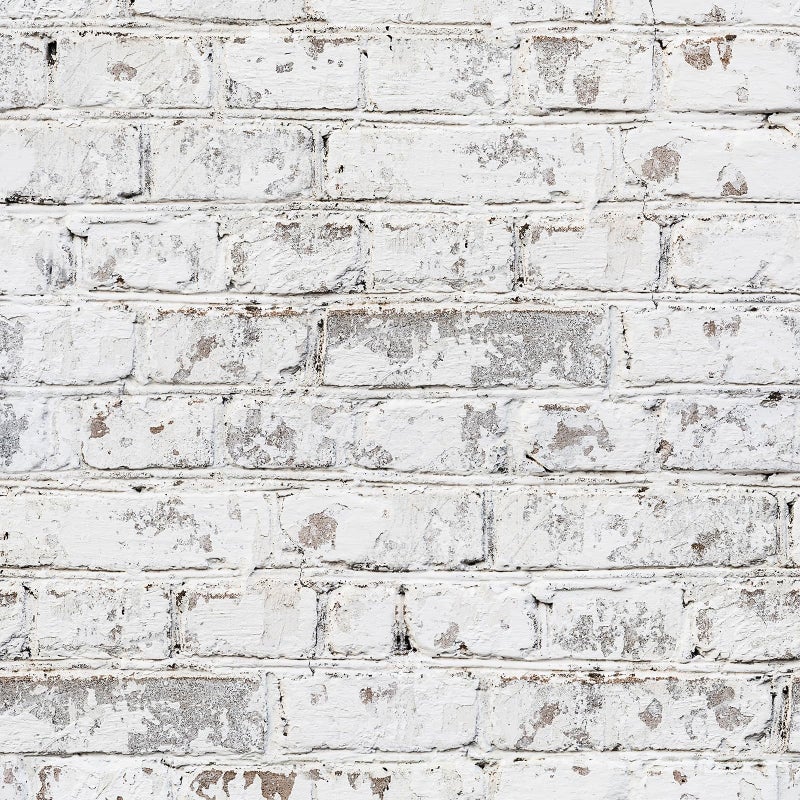 PeonyQueen Brick Wallpaper Peel and Stick Wallpaper 17.3"x78.8" Vintage Faux 3D Brick Contact Paper White and Grey Self Adhesive Removable Wallpapers for Bedroom Textured Wall Paper for Fireplace Home Decorate - Image 1