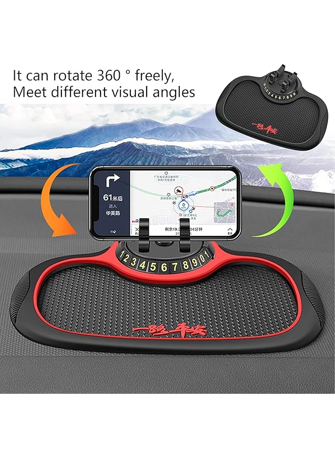 SYOSI Non-Slip Phone Pad For Car Non-Slip 3-In-1 Car Phone Pad Cute Animal Dolls Car Phone Pad Holder With Universal Cell Phone Holder Number Plate Stickers Anti-Slip Mat For Car - Image 4