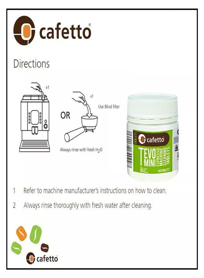 Cafetto Tevo Tablets Mini 1.5g 100 Tablets for manual and semi automatic espresso machines. Compatible with Breville, Sage, Gaggia, Rancilio, Rocket, ECM, Profitec, Lelit. - Image 4