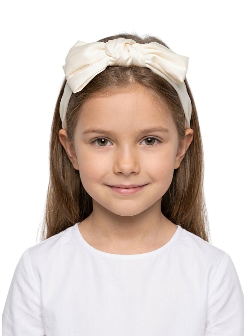 Bidani Top-knot headband - Cream - Image 1