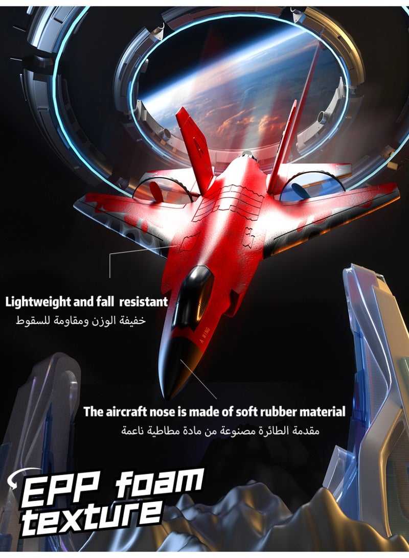 طائرة تحكم عن بعد للمبتدئين | طائرة F35 سهلة الطيران | تردد 2.4 جيجاهرتز | فوم EPP مقاوم للكسر | هدية للكبار والصغار | مع مثبت جيروسكوبي وأضواء LED - Image 4