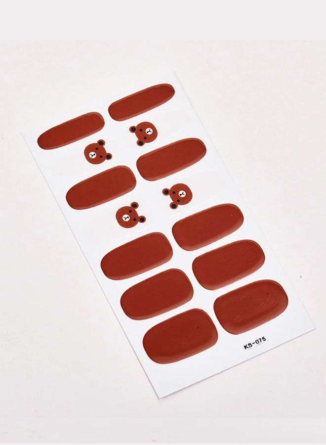 Generic 14-Pieces False Nails Sticker 