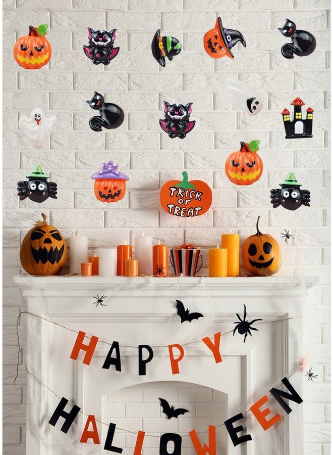 Gansita 50 Pcs Halloween Themed Pushpins Funny Pumpkin Ghost Castle Black Cat Decorative Thumb Tacks All Saints' Day Resin Push pins Decoration for Corkboard Photo Wall Notice Board School Halloween Supplies - Image 4