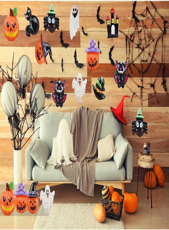 Gansita 50 Pcs Halloween Themed Pushpins Funny Pumpkin Ghost Castle Black Cat Decorative Thumb Tacks All Saints' Day Resin Push pins Decoration for Corkboard Photo Wall Notice Board School Halloween Supplies - Image 5