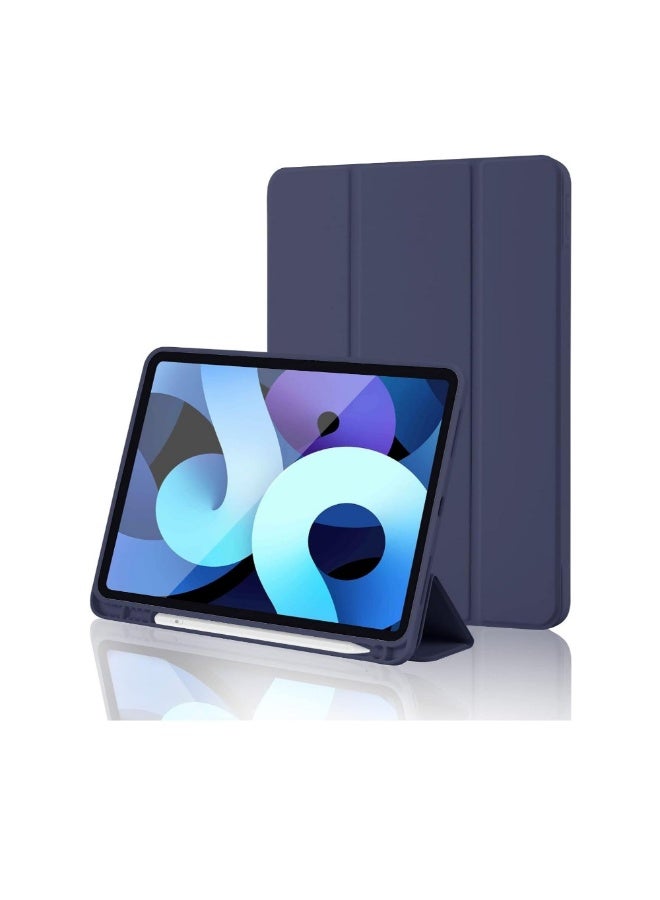 ACLIX iPad 10th Generation Case 2022 with Pencil Holder - Soft TPU Back Protective Smart Trifold Stand Cover for iPad 10.9 Inch (10th Gen), Auto Wake/Sleep - Navy Blue - Image 1