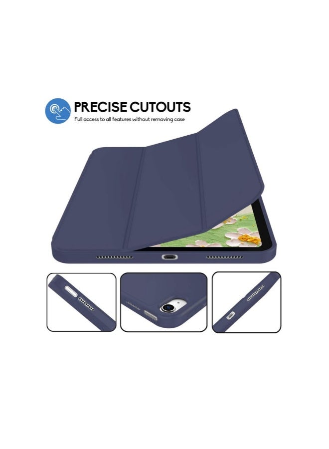 ACLIX iPad 10th Generation Case 2022 with Pencil Holder - Soft TPU Back Protective Smart Trifold Stand Cover for iPad 10.9 Inch (10th Gen), Auto Wake/Sleep - Navy Blue - Image 2