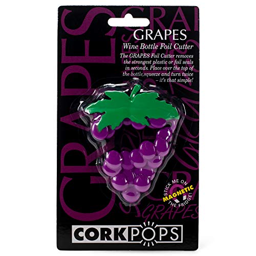 Cork Pops Purple Wine Grapes 4-Blade 3 x 2 Refrigerator Magnet Wine Bottle Foil Cutter - Image 4
