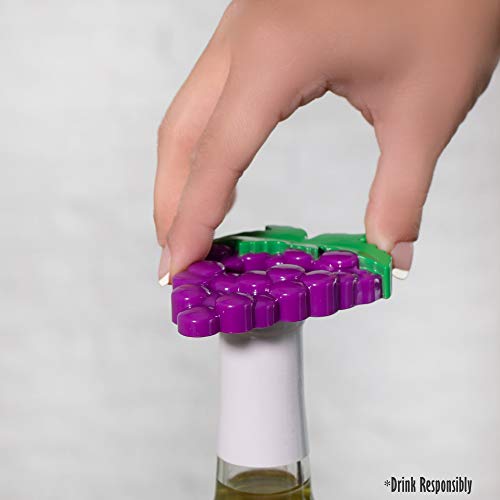 Cork Pops Purple Wine Grapes 4-Blade 3 x 2 Refrigerator Magnet Wine Bottle Foil Cutter - Image 2