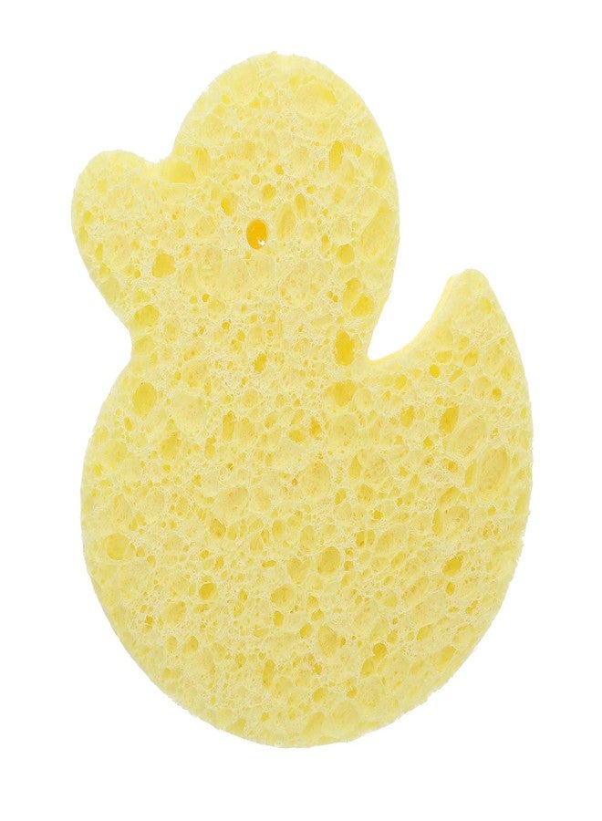 minkissy Cute Bath Sponge for Newborns Soft Yellow Duck Bathing Sponges for Kids, Baby Cartoon Bath Sponge Gentle Exfoliating Bath Supplies - Image 1