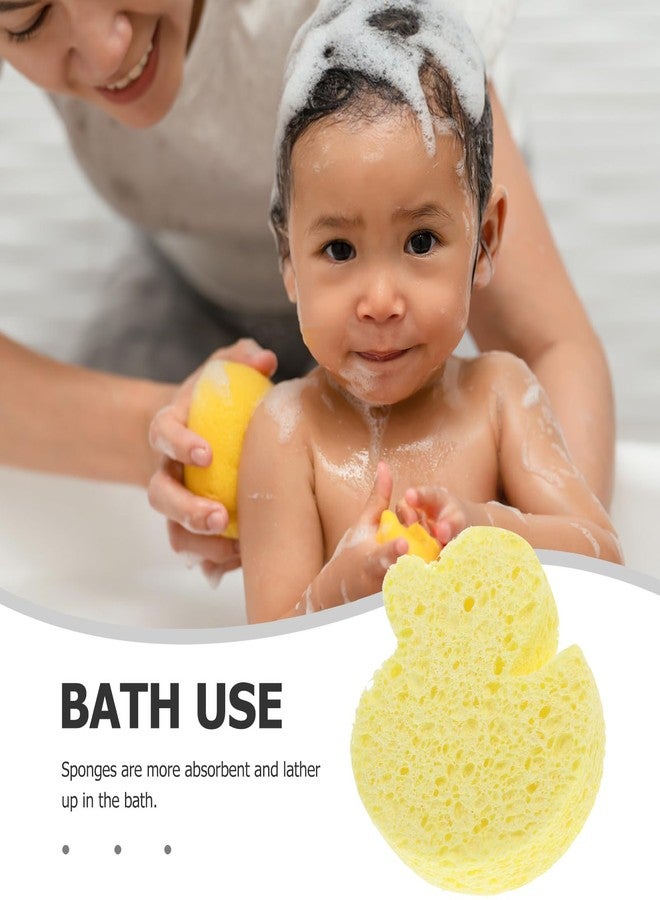 minkissy Cute Bath Sponge for Newborns Soft Yellow Duck Bathing Sponges for Kids, Baby Cartoon Bath Sponge Gentle Exfoliating Bath Supplies - Image 4