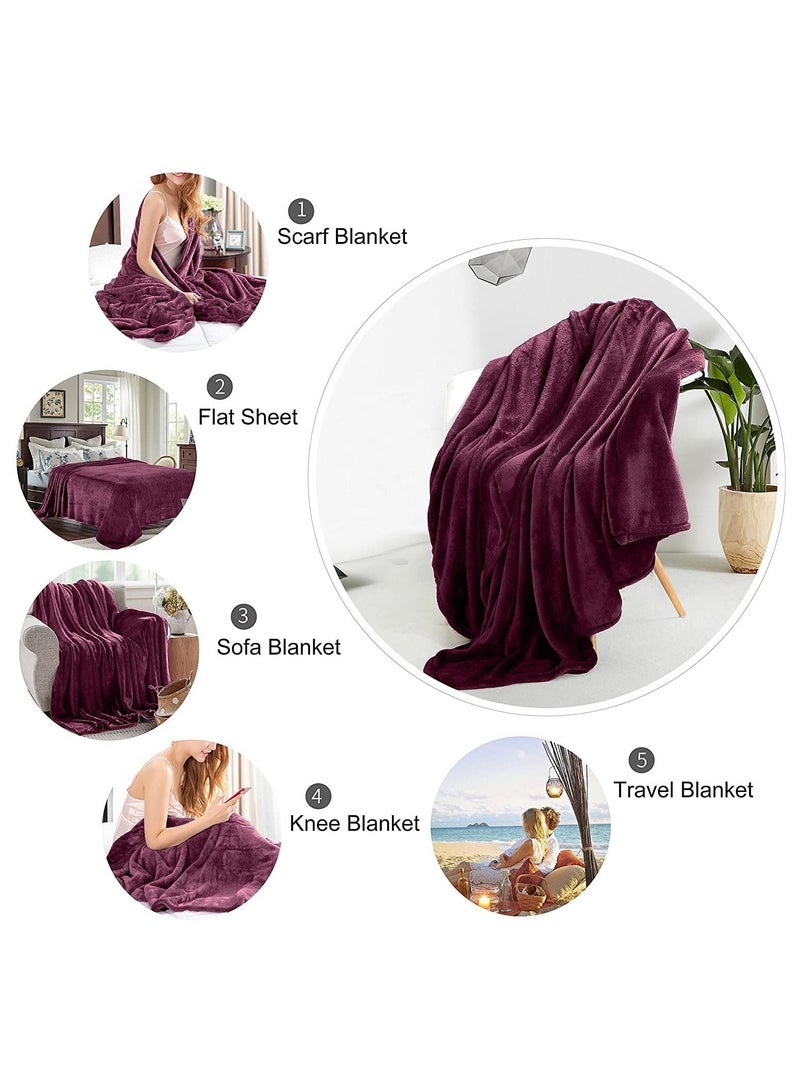 بيير دونا بطانيات من الصوف الفاخر خفيفة الوزن ومضادة للكهرباء الساكنة وبطانية حرارية مثالية للأريكة بطانية مريحة لغرفة المعيشة والسرير والأريكة 200 سم في 150 سم - Image 5