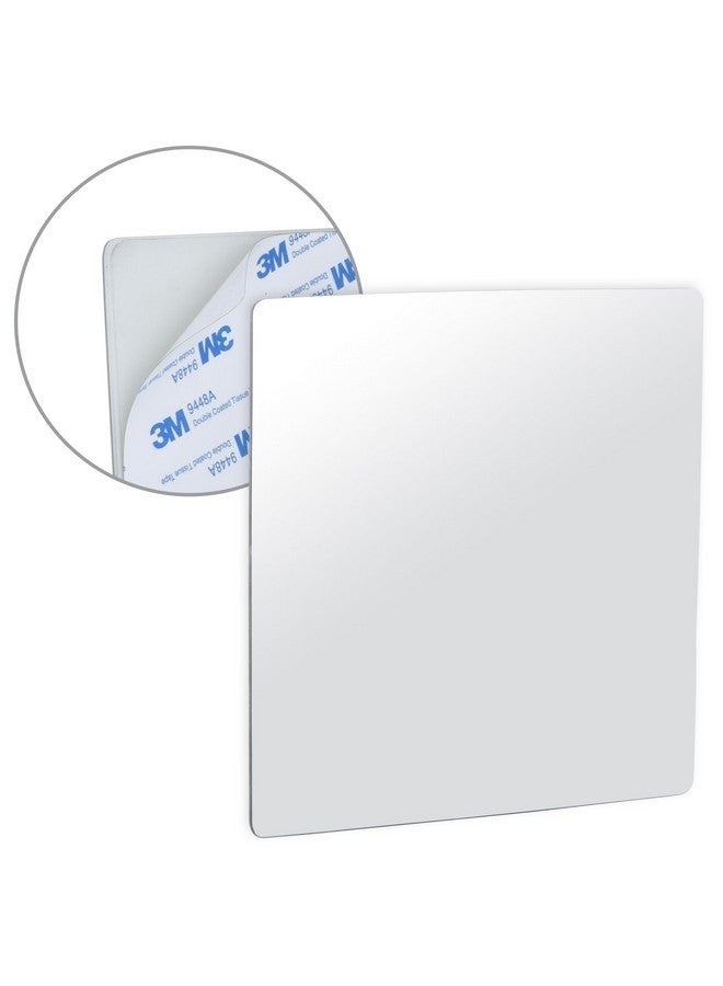 Mirrorvana Sticky 3M Adhesive Anti-Fog Shaving Mirror - Peel And Stick Fogless Shower Mirror For Men - Frameless & Shatterproof Plastic Mirror - 6.3" X 6.3” (Square) - Image 1