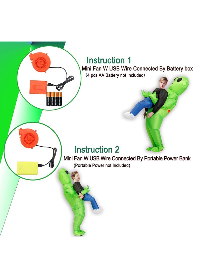 Generic Inflatable Alien Costume, Inflatable Alien Hold Me Costume Costume for Adults and Kids (for 150-190cm)  - Image 3