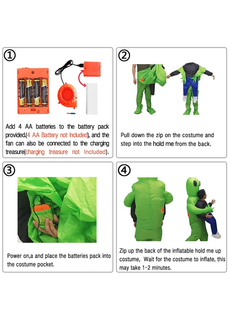 Generic Inflatable Alien Costume, Inflatable Alien Hold Me Costume Costume for Adults and Kids (for 150-190cm)  - Image 2