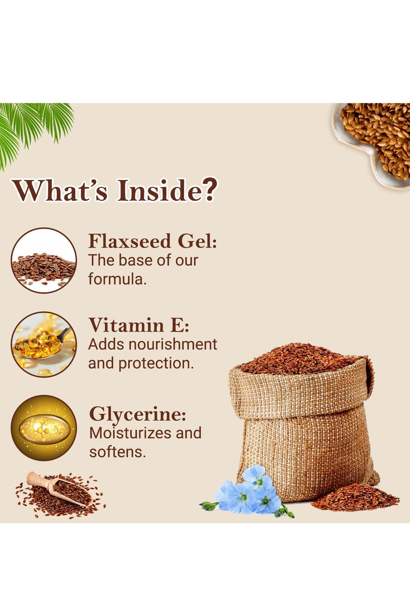 Organic Netra Pure Flaxseed Gel with Vitamin E for Hair and Skin Strengthens and Nourishes Hair and Skin Health Safe for All Skin Types Reduces Fine Lines and Wrinkles 200g - Image 3