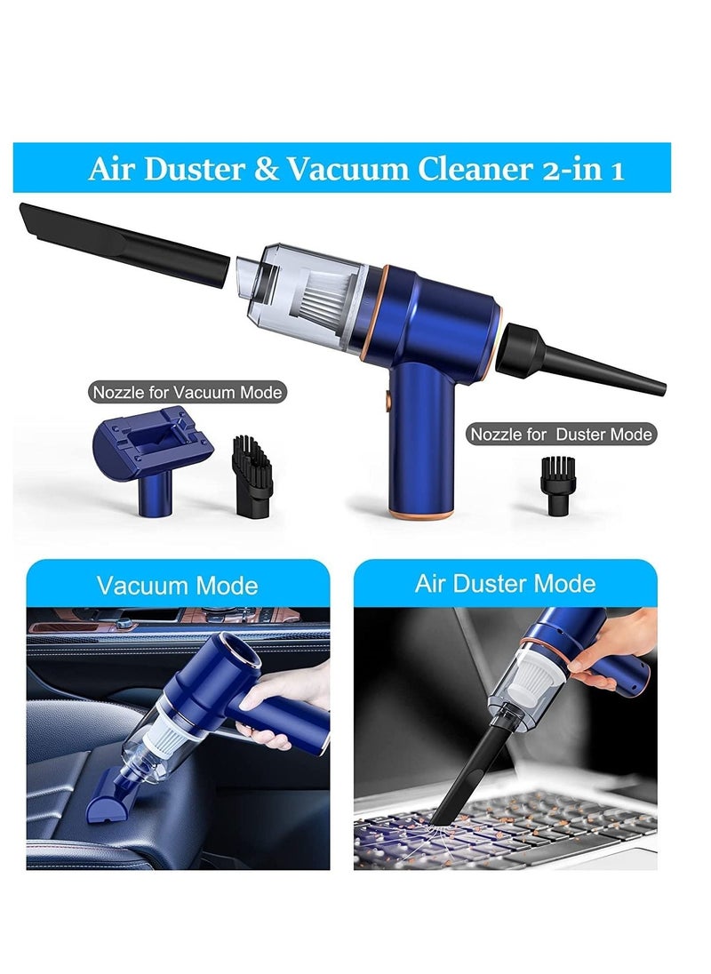 Captaintech - Air Duster Compressed Electric Air Duster Cleaner for PC Rechargeable 6000mAH Cordless Air Cleaner Blower for Laptop Keyboard Electronics Home Cleaning Alternative to Canned Air Duster - Image 1