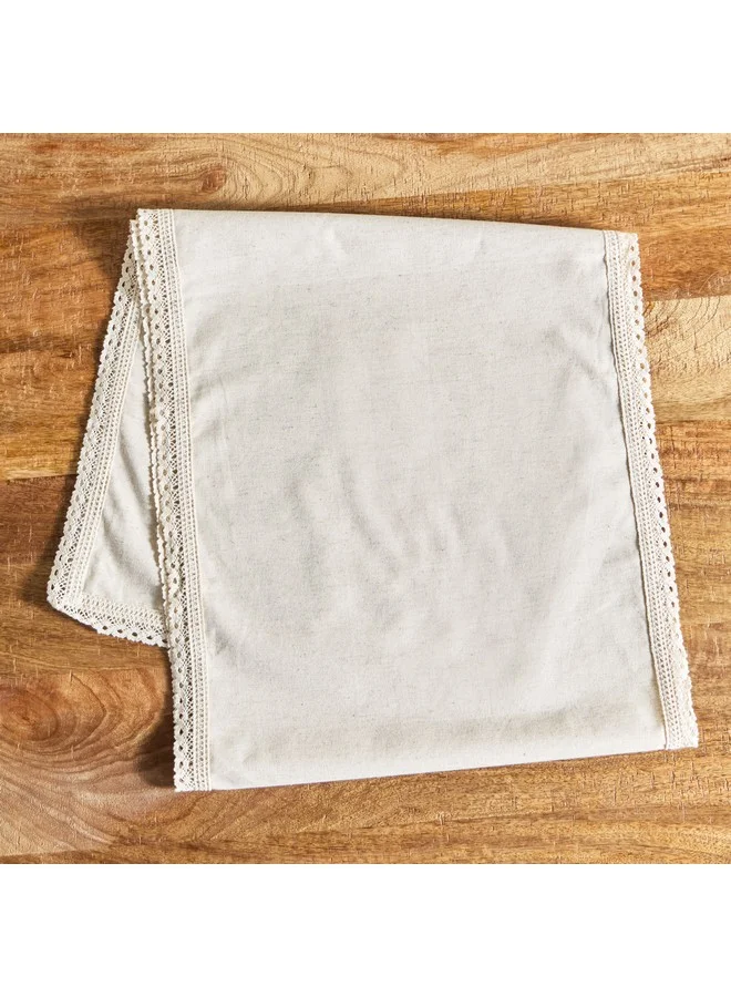 Home Box  Naturio Lace Table Runner 180 x 40 cm  | Best Price UAE