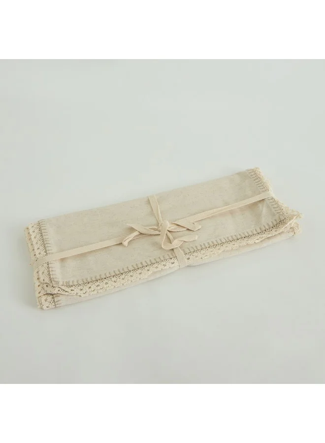 Home Box  Naturio Lace Table Runner 180 x 40 cm  | Best Price UAE