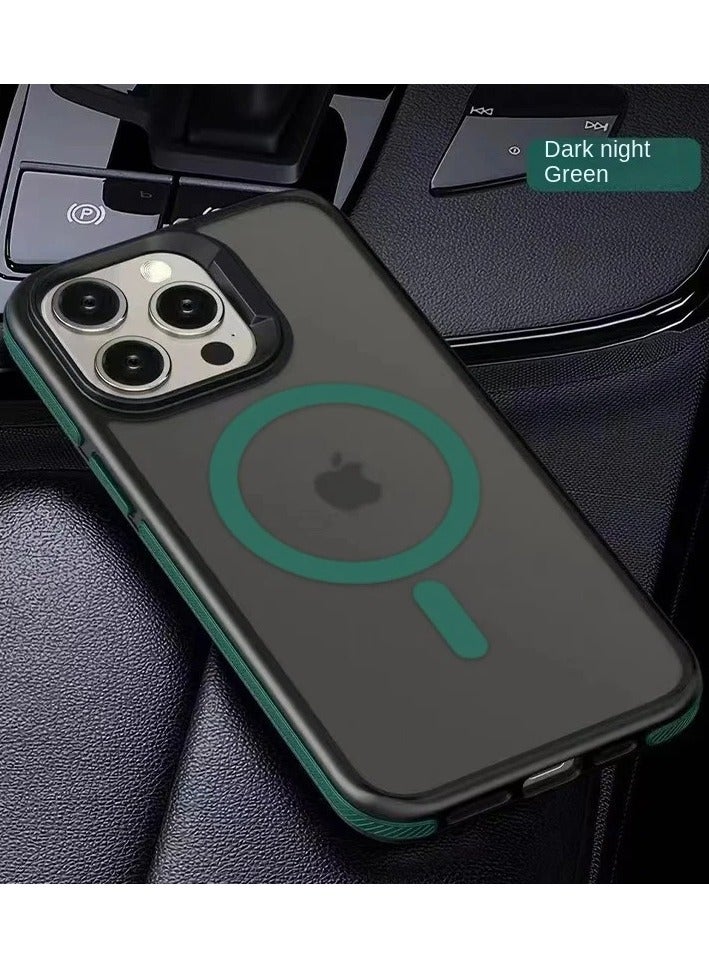 AROAQ Magnetic Luxury Matte Translucent Armor Shockproof Case For iPhone 16 15 14 13 12 11 Pro Max Plus Magsafe Wireless Charge Cover  - Image 1