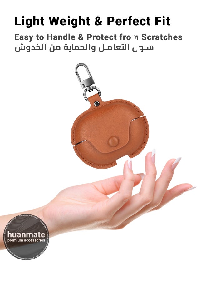 huanmate Huawei FreeBuds Pro 3 Shockproof Protection Case Cover - Brown - Lightweight, Stylish Design, Accurate Cut-outs - Easy to Install & Remove - Durable Shield for Your Huawei FreeBuds Pro 3 - Image 3