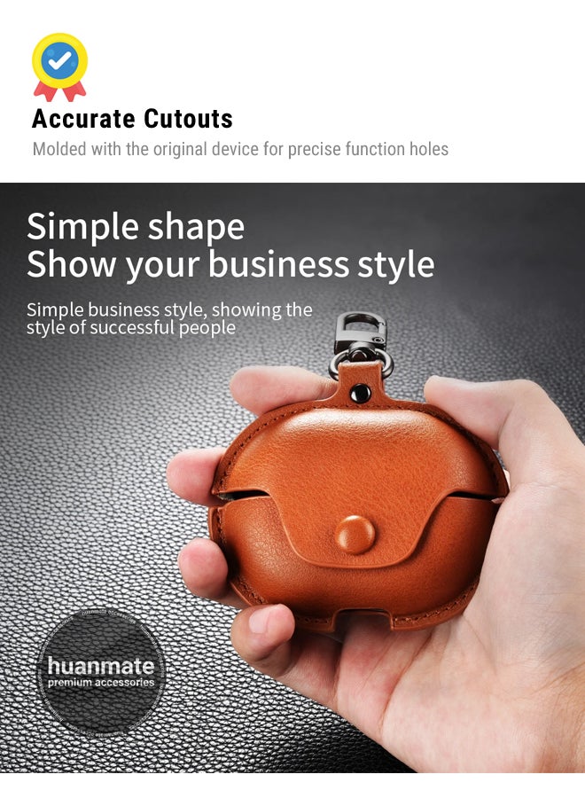 huanmate Huawei FreeBuds Pro 3 Shockproof Protection Case Cover - Brown - Lightweight, Stylish Design, Accurate Cut-outs - Easy to Install & Remove - Durable Shield for Your Huawei FreeBuds Pro 3 - Image 5