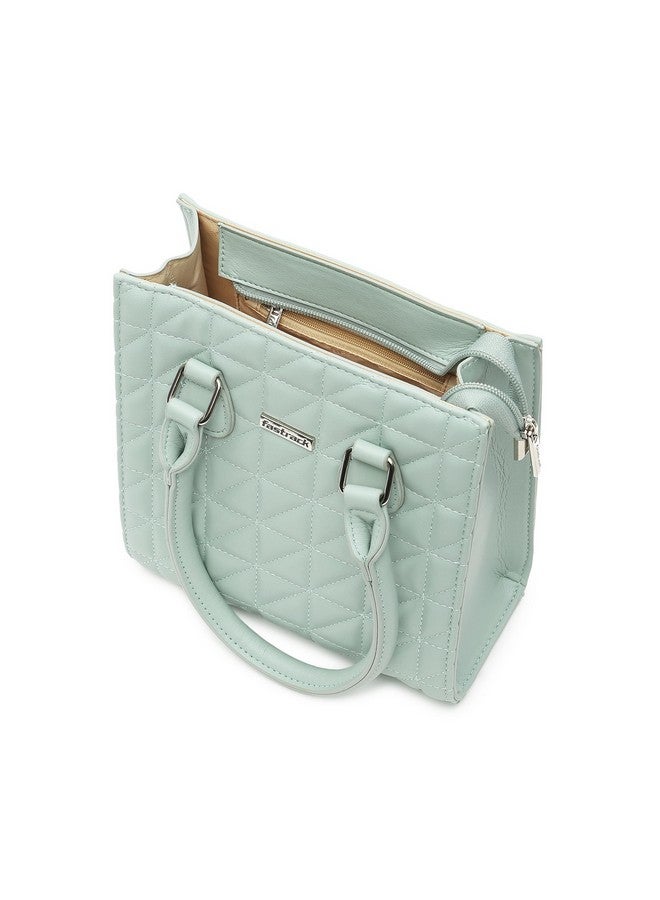 Fastrack Quilted Satchel For Women, Ladies And Girls | Stylish And Trendy Satchel Handbag For Girls, Ladies And Women | Made Up Of Premium Semi-Pu Material, Green - Image 5