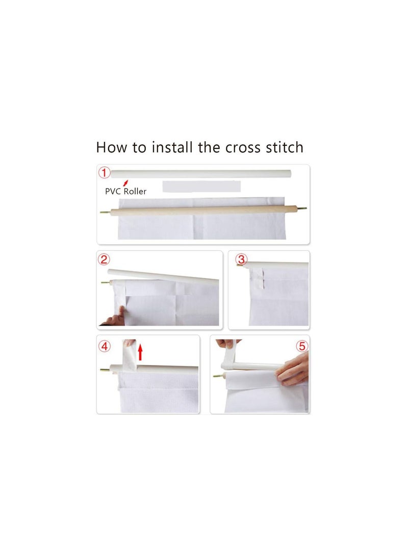 GGOOT Embroidery Floor Stand, 14CT Cross Stitch Frame Stand, Adjustable Height, Needlework Frames and Stands, Wooden Embroidery Tapestry Hoops Floor Stand for Sewing and Hanging Crafts  - Image 5