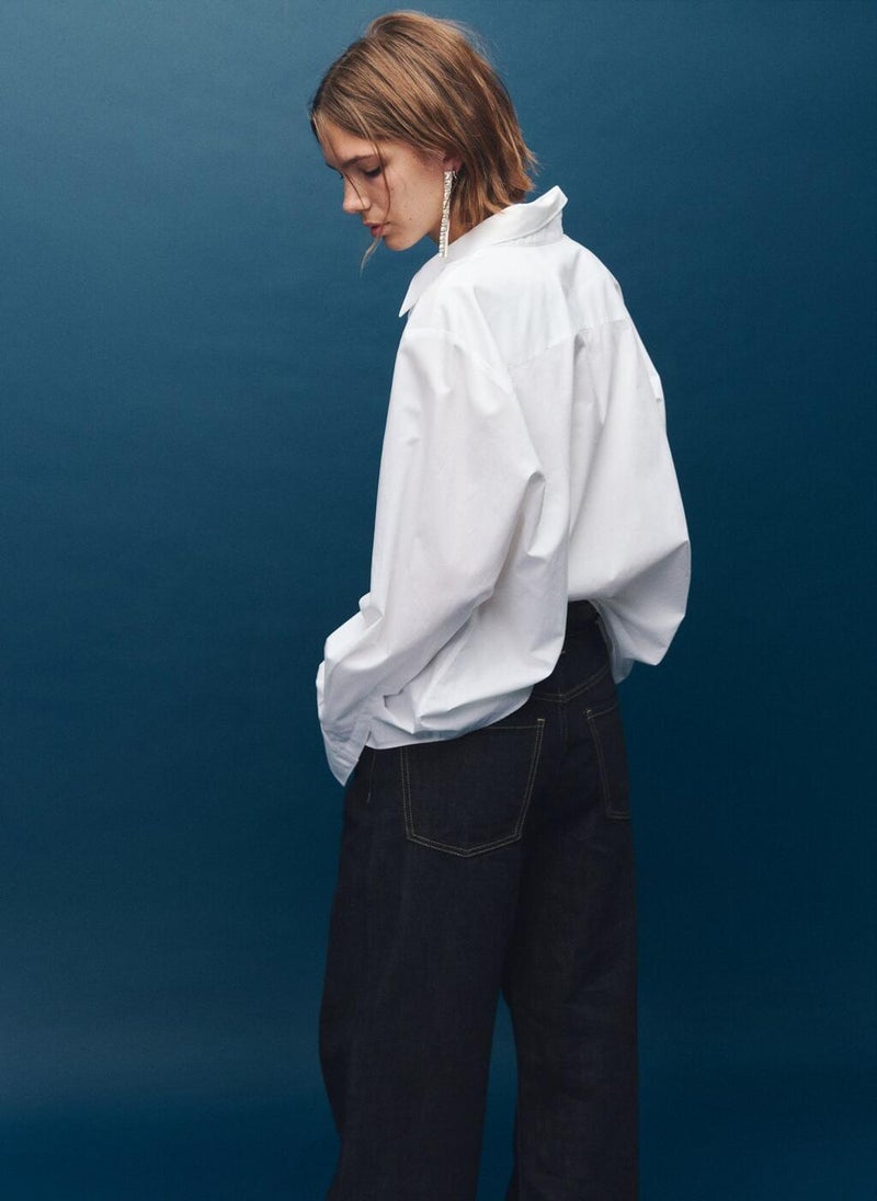 مانجو جينز واسع الساق بأزرار - Image 3