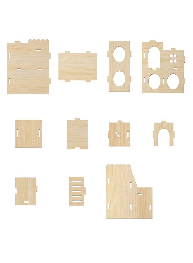 Xiylon Hamster Hideout & House, Wooden Small Animal Cage Accessories for Dwarf Hamsters, Gerbils, and Mice - Ventilated Design with Chew-Resistant Structure - Image 3