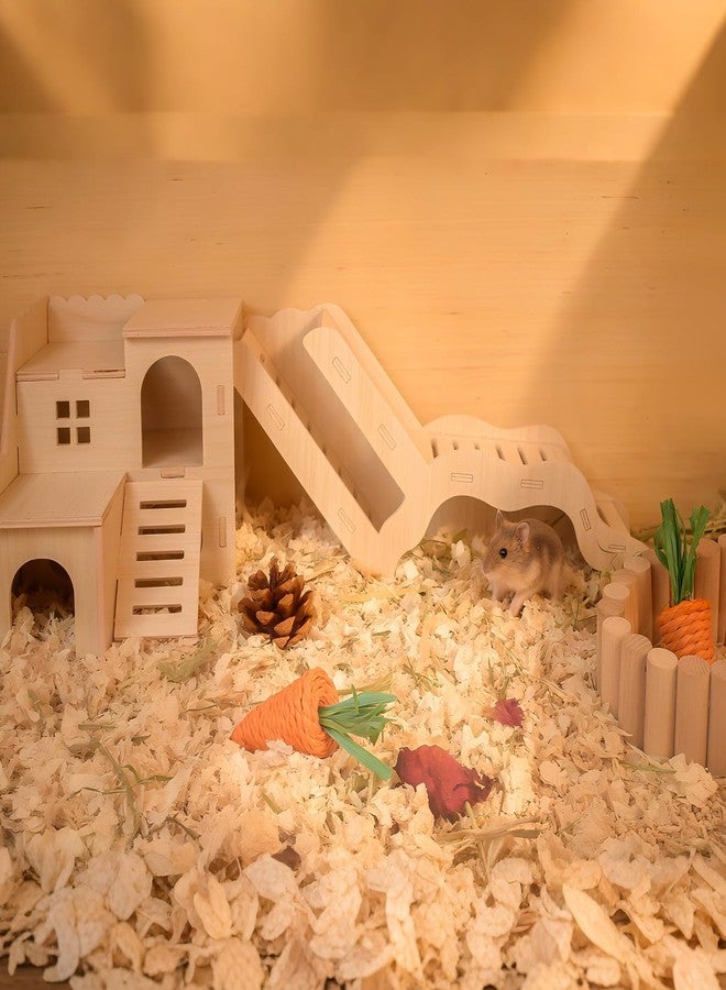 Xiylon Hamster Hideout & House, Wooden Small Animal Cage Accessories for Dwarf Hamsters, Gerbils, and Mice - Ventilated Design with Chew-Resistant Structure - Image 5