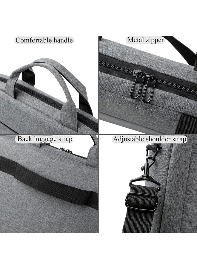 SKY-TOUCH Laptop Bag 15.6 inch briefcase with Strap | Grey - Image 4