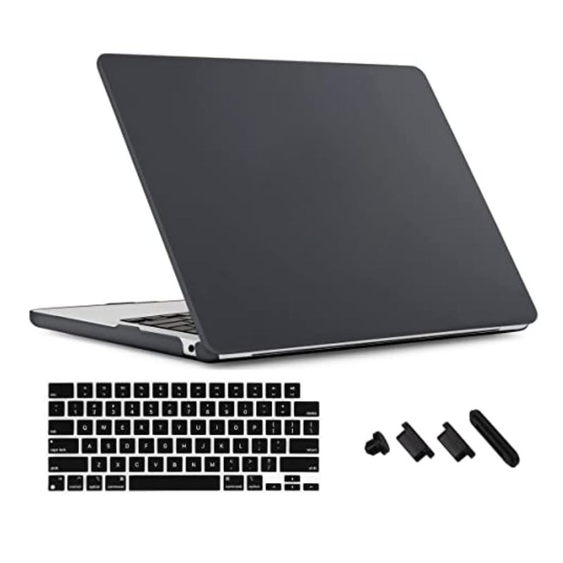 Tech Trendz Case Compatible with MacBook Pro 13 inch M2 A2338 Case A2251 M1 A2289 A2159 A1989 A1706 A1708 2024 2023 2022 2017 with Touch Bar, Hard Shell Cover, Matte Black (with Keyguard, Dustplugs) - Image 1