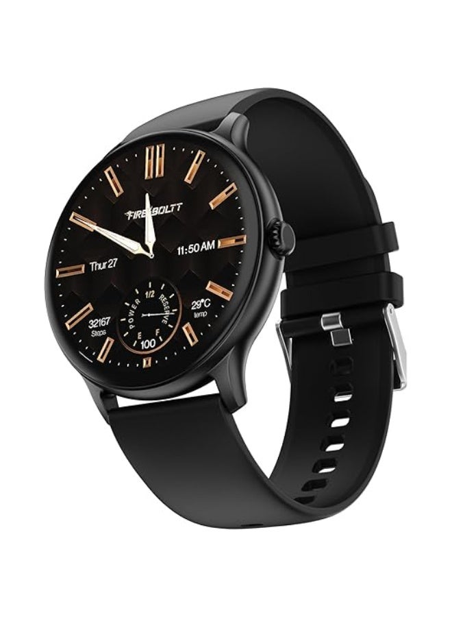 Fire-Boltt Phoenix Pro Round Smart Watch 1.39″ HD Display with Bluetooth Calling, AI Voice Assistant, SpO2 & Heart Rate Monitor, 120+ Sports Modes, IP67 Waterproof Smartwatch for Men & Women - Black - Image 1