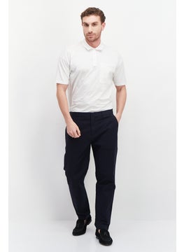 Selected Homme Men Solid Stretchable Dress Pants, Navy Blue  - Image 2