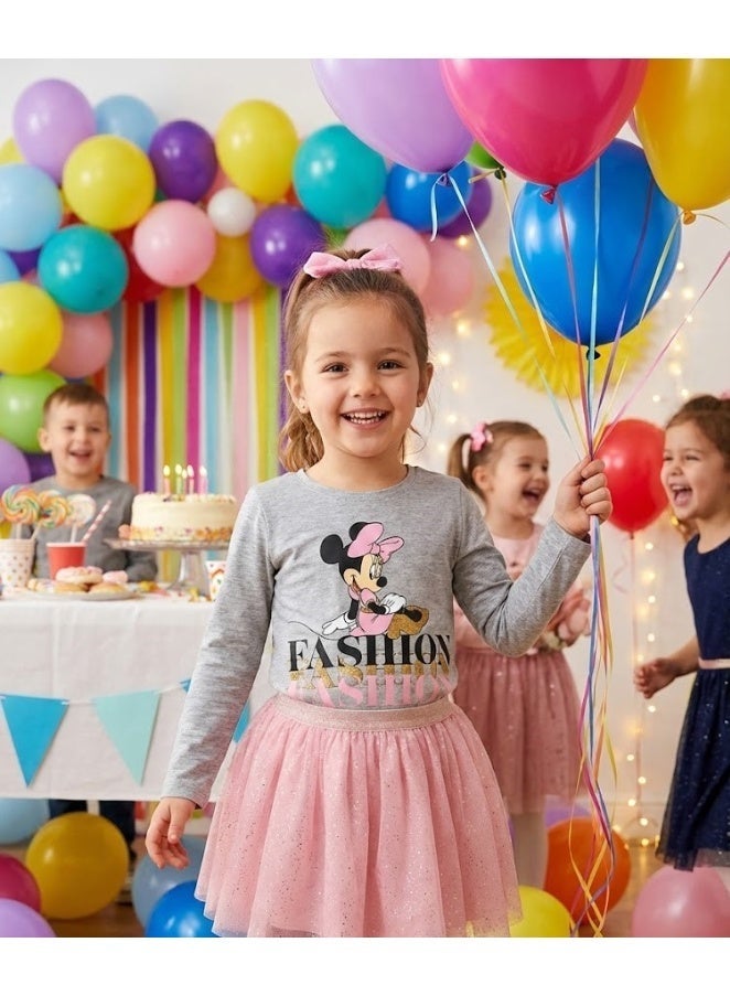 ديزني_ميني_هاوس تيشيرت ميني ماوس بأكمام طويلة، قطن 100%، من إنتاج كيدز تي في - Image 2