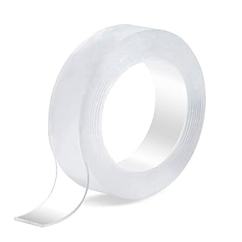 Fulkiza Fulkiza Washable Double Sided Grip Tape 3 Meter Heavy Duty Transparent Mounting Strong Adhesive Traceless Ideal for Walls Posters Carpets Photo Frames Kitchen Office Car Decor 