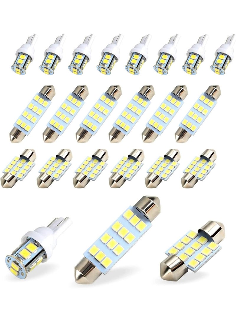 Topleo 20-Piece Led Car Light Bulb Kit, T10 31Mm 42Mm, Led Colored Light Bulb, Suitable For Replacing Car Interior Lights, Indoor Map Ceiling Lights, And Trunk Led Lights (White) - Image 1