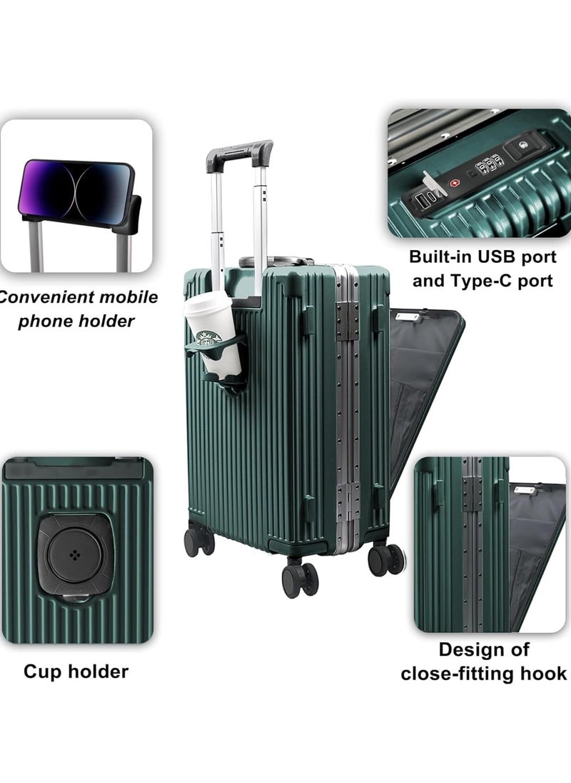 Piccasio Travel Luggage Carry-on, Lightweight Fashion Trolley with Spinner Wheels, Suitcase with Open Laptop Compartment for Unisex Adults  - Image 2
