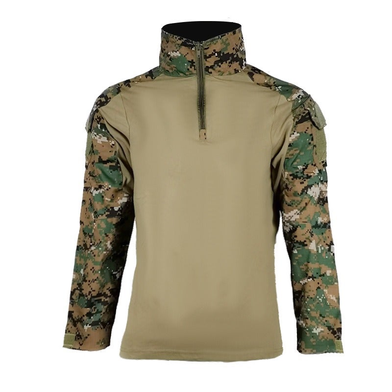 PFZL Outdoor Tactical Frog Suit Long Sleeve Spring Cycling Training Shirt Stretch T-Shirt Top for Boys - Image 1