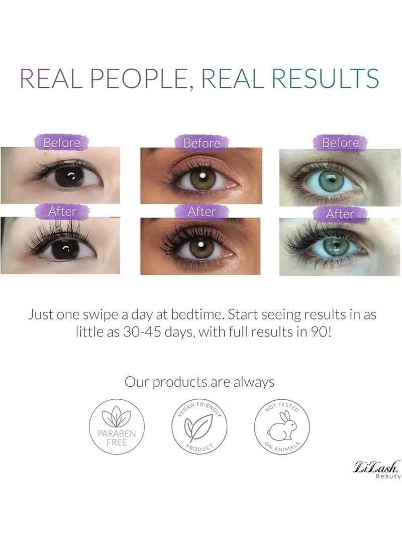 LiLash Eyelash Serum Advanced Lash Serum for Longer, Fuller Eyelashes, Enriched with Vitamin C, Promotes Natural Lash Growth & Strength – 2ml (3 Month Supply) - Image 5