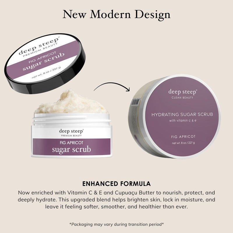 Deep Steep Sugar Scrub, 8oz (Fig Apricot) - Image 3