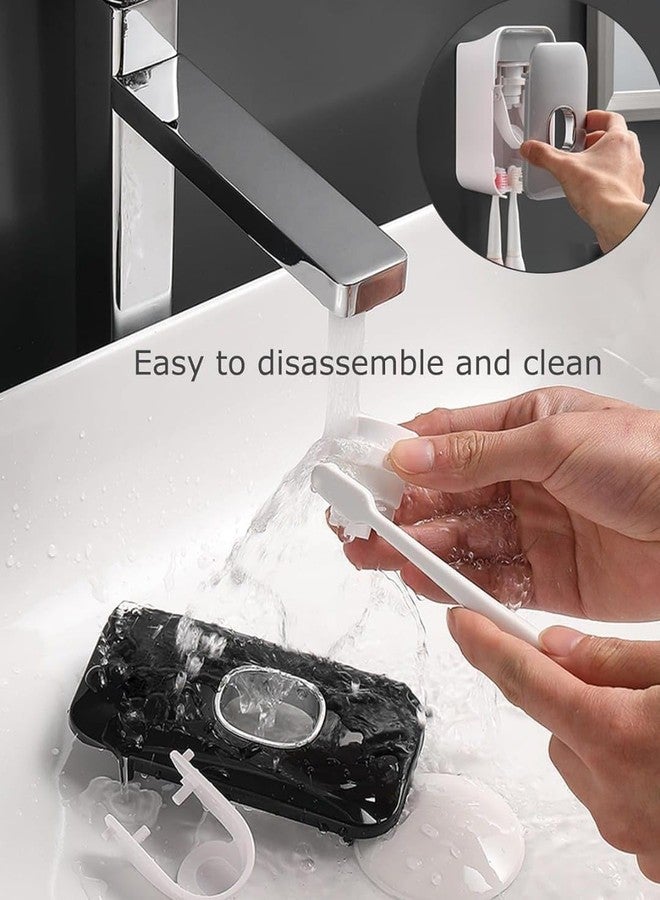 RIGJAK Automatic Toothpaste Dispenser with Wall-Mounted Toothbrush Holder – Hands-Free Toothpaste Squeezer & Hygienic Storage Organizer for Bathroom - Image 3
