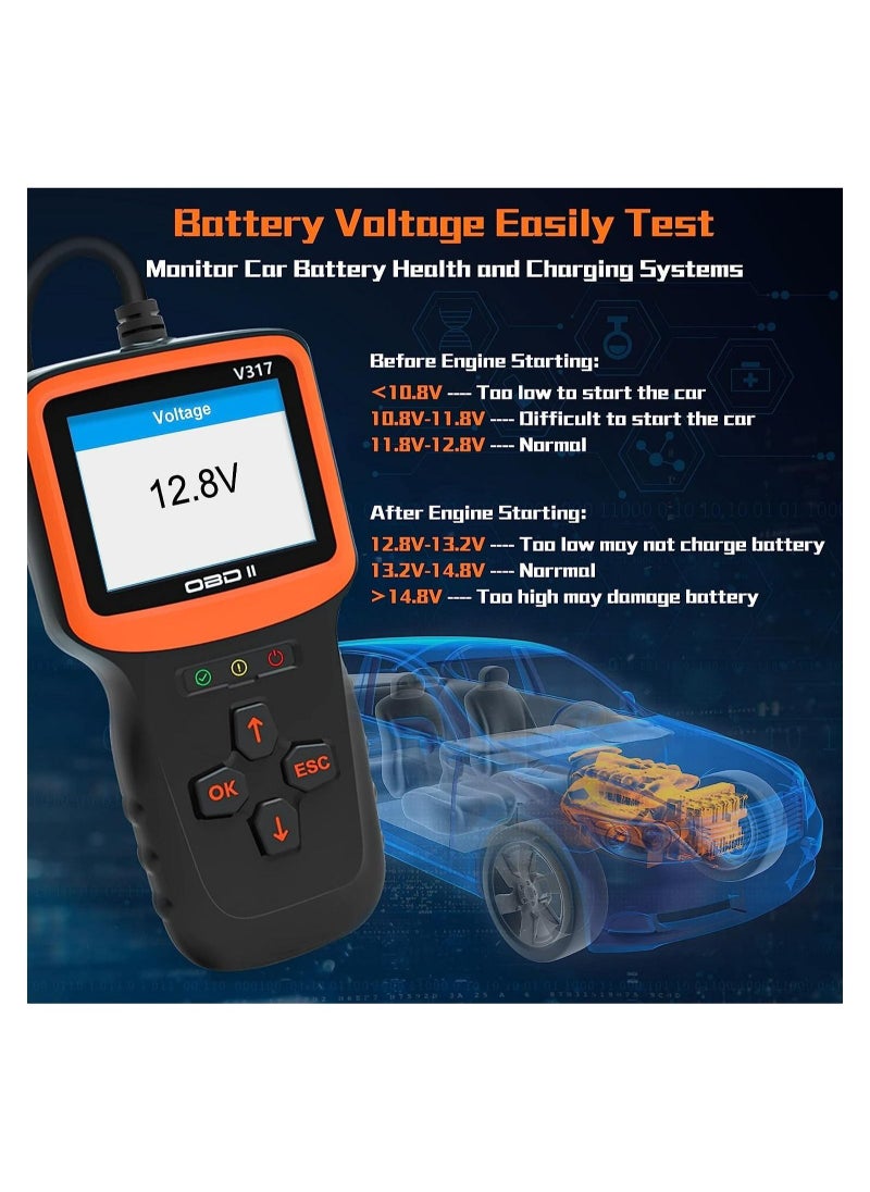 Generic OBD2 Scanner Diagnostic Tool, Vehicle Check Engine Code Readers with Reset & I/M Readiness & More, Car OBDII/EOBD Diagnostic Scan Tool for All Vehicles After 1996  - Image 4