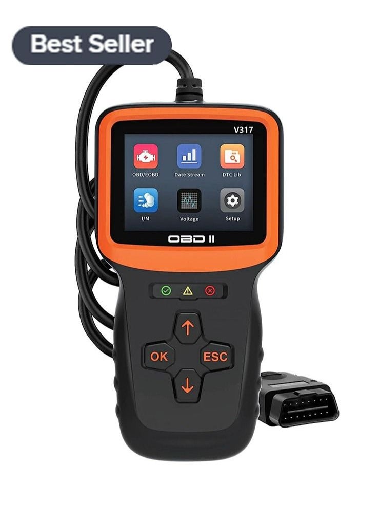 Generic OBD2 Scanner Diagnostic Tool, Vehicle Check Engine Code Readers with Reset & I/M Readiness & More, Car OBDII/EOBD Diagnostic Scan Tool for All Vehicles After 1996  - Image 1